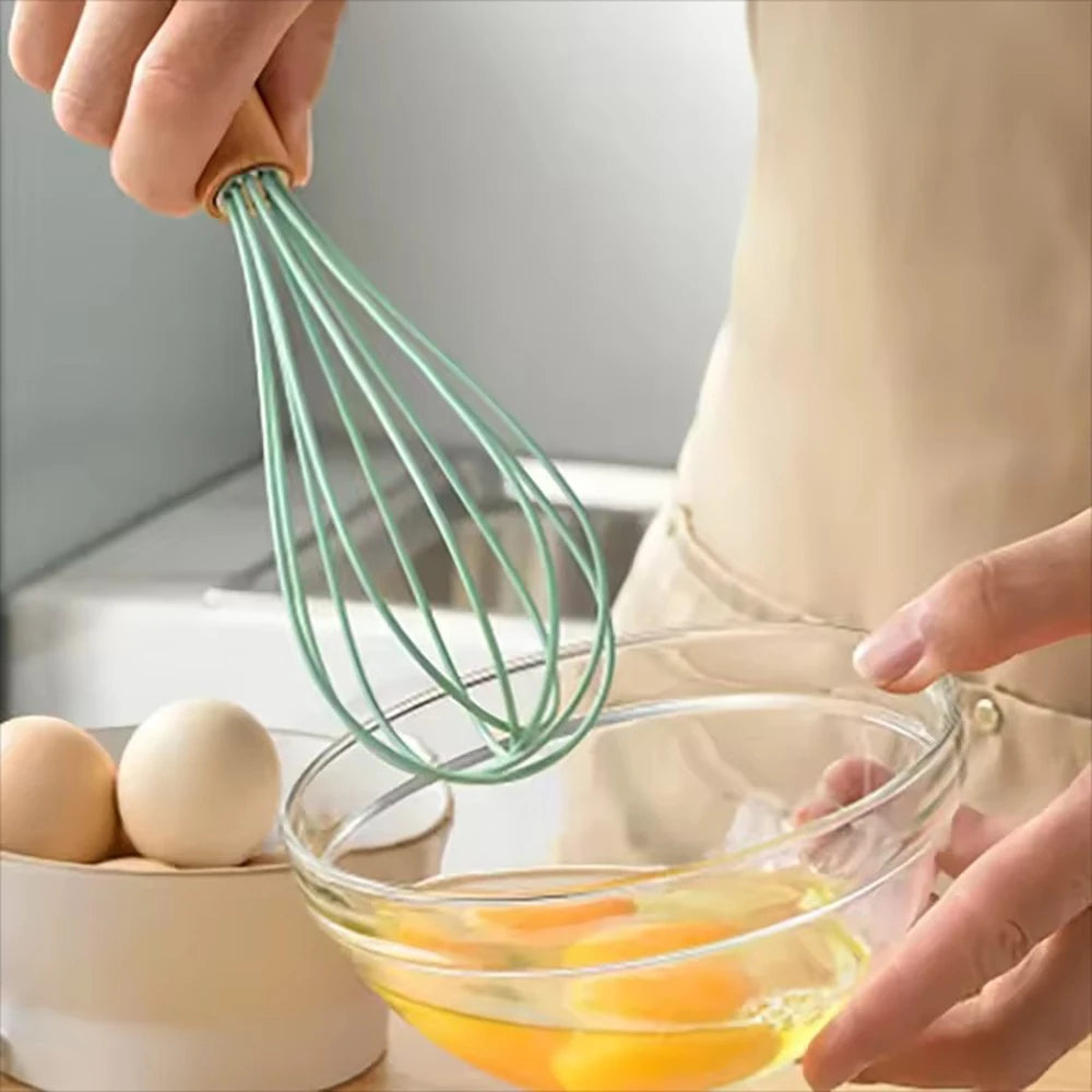Ensemble D'Ustensiles De Cuisine En Silicone Antiadhésifs 12 Pièces, Spatule, Pelle, Fouet À Œufs, Manche En Bois, Ensemble D'Outils De Cuisine