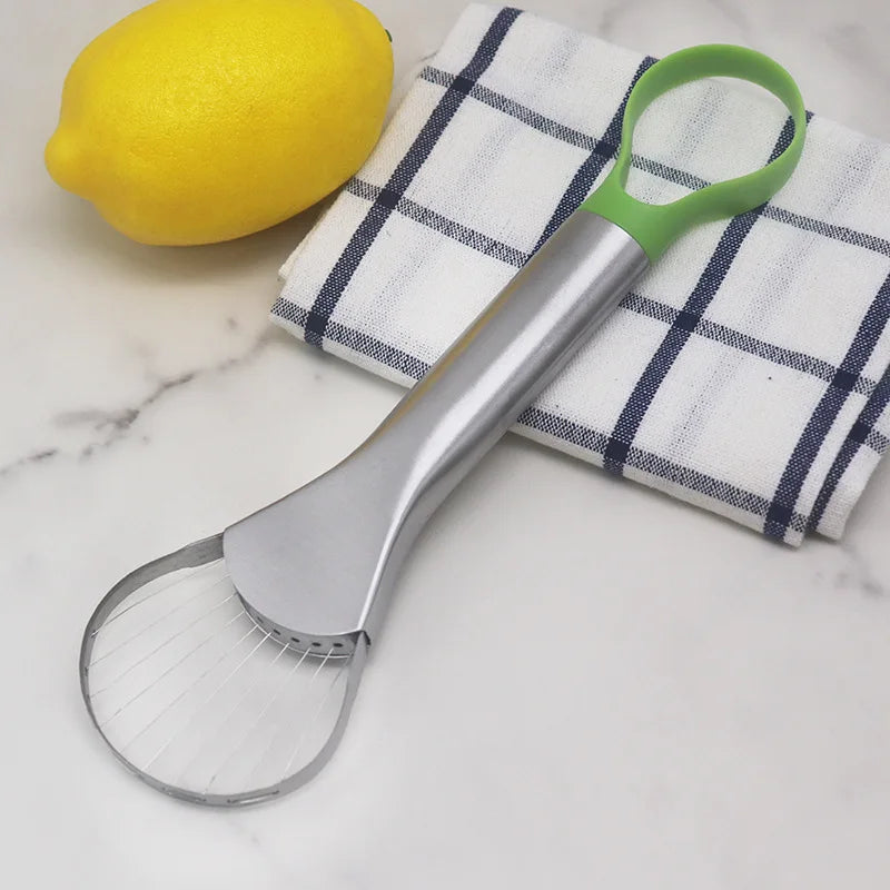 Coupe-avocat inox compact, vue produit