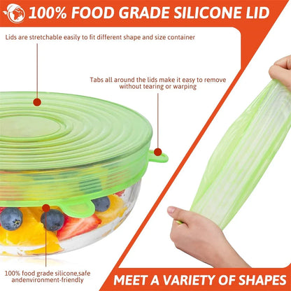 Couvercles Magiques en Silicone Réutilisables
