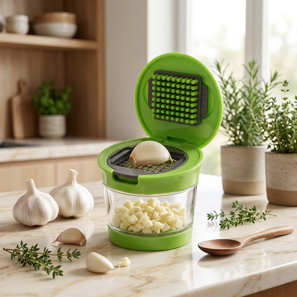 Coupe-ail multifonction LifeTwist – préparation de l’ail
