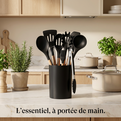 Ensemble de 12 ustensiles de cuisine en silicone LifeTwist